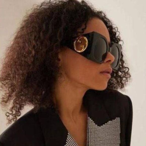 Gucci GG1254S 001 Sunglasses Black Square Frame, Grey Lenses - Picture 12 of 14